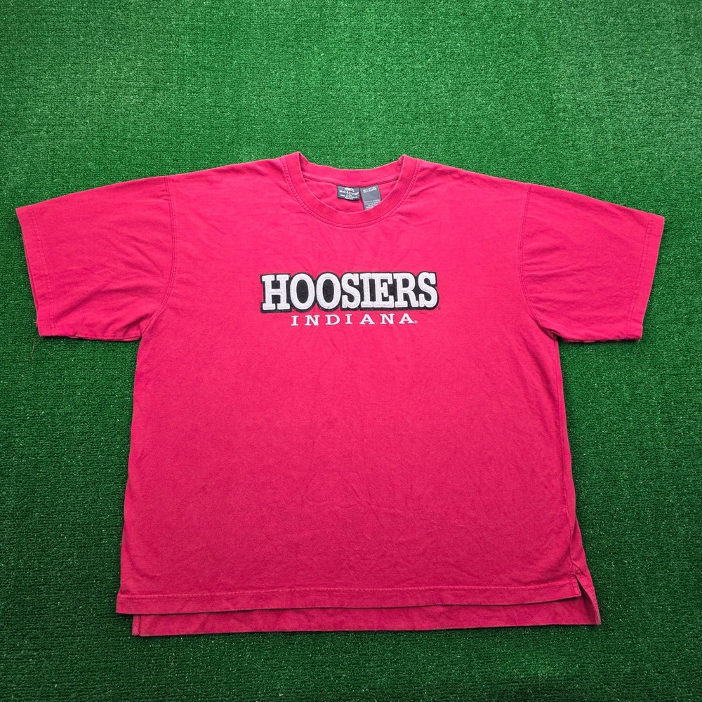 Indiana Hoosiers Tshirt Mens XL/2XL Red Vintage NCAA College Logo Casual